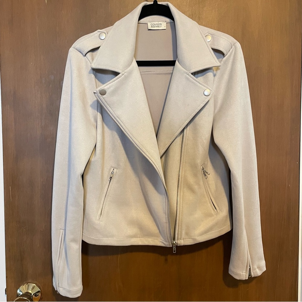 Faux Suede Moto Jacket
